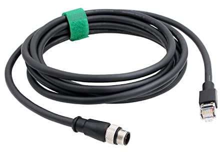HangTon M12 8-poliges A-Code RJ45 Cat.6 Ethernet-Kabel GigE Vision Industriemaschinen-Kameranetzwerk (1 m)
