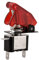 Heschen Metall Kippschalter Flick Flip, 12V 20A, SPST, EIN/AUS 2 Positionen, 3-polig, mit wasserdichter Kappe (klare rote)