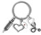 Rocita Krankenschwester Keychain Neuheit Stethoskop Spritze Liebe Herz Krankenschwester Kappe Anhänger Schlüsselanhänger Metall Schlüsselanhänger Hängen Anhänger für Arzt Krankenschwester Geschenke