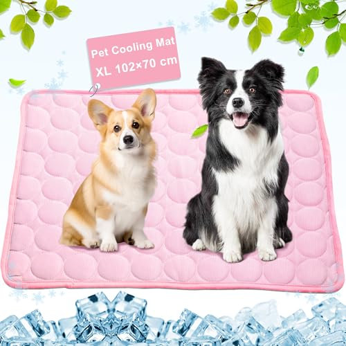 Pejoye Pet Kühlmatte Cool Matte für Hunde ungiftig Ice Seide Material Hundematte Geben Ihrem Hund oder Katze Eine kühlende Sommer