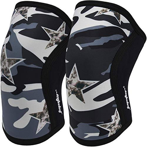 Jupiter Ginocchiere (1 Paia), 7mm Compressione Ginocchiere Braces per Squats, sollevamento pesi, Powerlifting, Cross Training per gli uomini e le donne