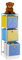 Relaxdays Kinderregal, 3 Boxen, Jungen & Mädchen, Dino-Design, Regal Kinderzimmer, Spielzeug, HBT 89x27,5x30 cm, Gelb