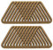 BIKICOCO 3,8 cm Dreieck Metallring Schnalle Schleife Triangel Ring Dreieck-Schnalle, runde Kanten, Gurtbandverschluss, Handtaschenverschluss, Handtaschengurt, Bronze - 20 Stück