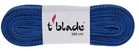 t-blade Schnürsenkel für Schlittschuhe gewachst blau Länge 120 (305 cm) ab Schuhgröße 44