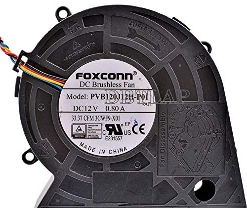 DBTLAP Fan Compatible For PVB120J12H-P01 12cm DC 12V 0.80A Large air volume turbine blower projector cooling fan