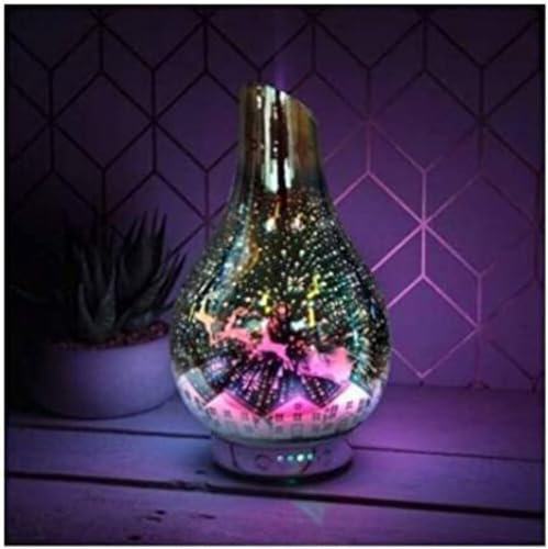 Lesser & Pavey Desire Silver Santa Sleigh Humidifier Diffuser - Essential Oil Ultrasonic Aromatherapy Air Humidifier – 4 Mist Modes, Colourful Light + Auto Shut-Off