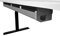 EISNHAUER ® Kabelwanne Hook abklappbar gegen den Kabelsalat am Schreibtisch, besonders viel Platz, Metall (Silber)