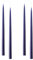 Kunstindustrien® Stabkerzen, Hergestellt in Dänemark, 42 Farben verfügbar, Tafelkerzen, Durchgefärbte Kerzen lange Brenndauer von 15 Stunden, Kerzen Set Geschenk, 4 Stück, 2,2 x 35 cm (Antikblau)