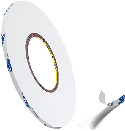 Rusoz Nastro Biadesivo, Trasparente 9488A Nastro Adesivo Forte Sottile Larghezza 6mm, Lunghezza 50m, Spessore 0,15mm per Artigianato, Lavorazione Manuale