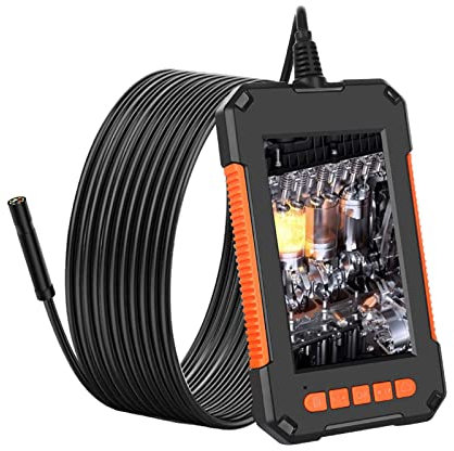 Uadme Endoskopkamera mit Licht 10M, 1080P HD Endoskope, 4,3 Zoll IPS Bildschirm Inspektionskamera Wasserdicht IP67, für Autoreparatur Rohrleitungsreparatur