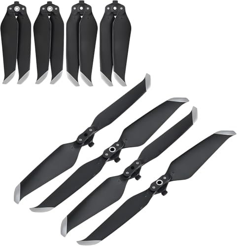 Craznick Propeller für DJI Mavic Air 2/Air 2s Ersatzpropellerblätter Geräuscharmes Zubehör für DJI Mavic Air 2/Air 2s Drohnenzubehör 8 Stück Silberspitzen