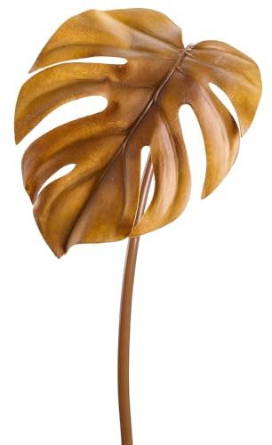 27.5in Silk Split Philodendron Monstera Leaf Stem -Mustard (Pack of 12)