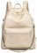 NICOLE & DORIS Mode Damen Rucksack wasserdichte Damenrucksäcke PU Leder Daypack Frauen Reiserucksack Multifunktion Schultertasche Schulrucksack Tagesrucksack Weißgrau