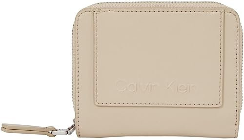 Calvin Klein Femme Portefeuille Zip Around Petit, Ecru (Doeskin), Taille Unique