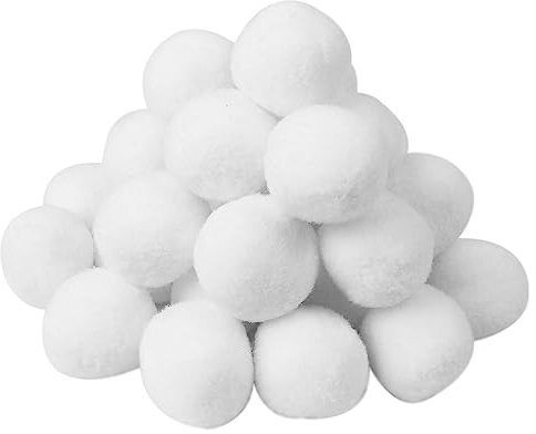 VEYLIN 30 palle di neve per interni, 5 cm, in peluche bianco, realistiche, artificiali, gioco di lotta, palle di neve finte, per combattere, giochi invernali, decorazioni natalizie