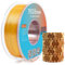 TEQStone Dreifarbig Silk PLA Filament 1.75mm 1KG, Hochglänzende Oberfläche, Nahtlose Farbübergänge, Sauber Gewickelt Maßgenauigkeit +/-0.02mm Vakuumverpackung Gold Silber Kupfer