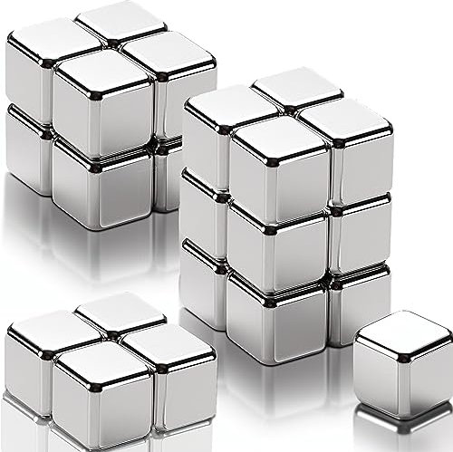 Neodym Magnete 25 Stück, Würfelmagnet 10 mm, Haftstarke Neodym Würfelmagnete, für Magnettafel, Glasboard, Kühlschrank, Whiteboard