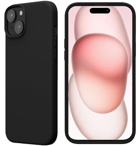 KP TECHNOLOGY Case For iPhone 15 - Thin Soft Silicone Gel Case Cover For iPhone 15 (BLACK)
