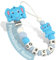 Schnullerkette mit Namen Jungen mädchen Personalisiert Schnullerclip Elefant(Blau)