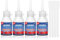 4Pack 60ML Fabric Glue for Clothing Permanent Washable 100% Waterproof, No Sew Solution, Washer/Dryer Safe