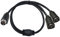 Cable divisor de audio mini DIN macho de 8 pines a doble hembra de audio y video, 0,5 m