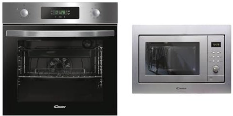 Candy Idea FIDC X625 L, Horno Multifunción, 70L, 2 Bandeja y 2 Rejillas, Ventilador Radial & MIC201EX, Microondas Integrable con Grill, 20L, 1250W, 8 Funciones, Digital, 8 Programas, Plat