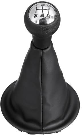 Schaltknauf + Schaltmanschette 5 V kompatibel mit Citroën Berlingo II und Peugeot Partner II