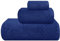 MyOwn Ultra-weiches 3er-Pack Baumwoll-Handtuch-Set, enthält a übergroße Badetücher 70 x 140 cm, a Handtücher 40 x 60 cm und a Waschbetten 30 x 30 cm, Marineblau