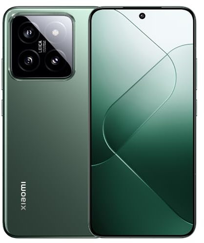 Xiaomi 14 5G (512 GB + 12 GB) versión global desbloqueada en todo el mundo (para Tmobile Mint Tello y Global) Cámara triple Pro Leica de 50 MP de 6.3 pulgadas, 144 MHz (verde jade)