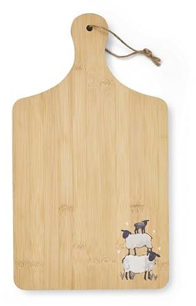 Cooksmart British Designed Wooden Chopping Boards | Wooden Chopping Board/Paddle Board Lovely Board for All Types of Kitchen | Wood Chopping Boards Great for Chopping Meat & Veg - Highland Sheep