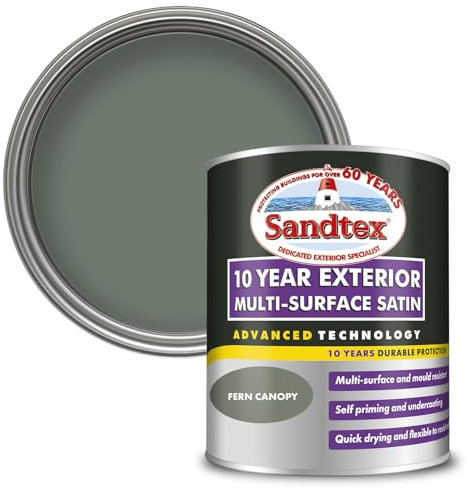 Sandtex 10 Year Multi Surface Satin Paint 750ml Fern Canopy