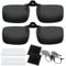 Scettar 2 Stück Polarisierte Sonnenbrille Aufsatz brille Polarisierte Clip auf Sonnenbrille für Myopie Brille im Freien/Fahren