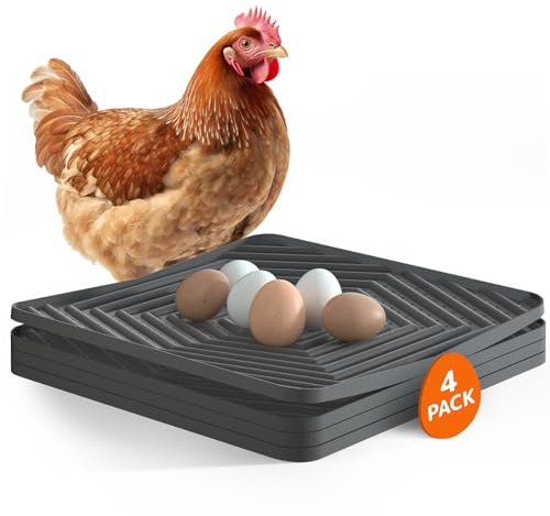 Nistunterlagen für Hühnerstall: Nistkasten-Pads für Hühnerstall, waschbar, Nistkasteneinlagen für Hühnerlegekästen, 30,5 x 30,5 cm, Hühner-Nistunterlage zum Eierlegen, 4 Stück