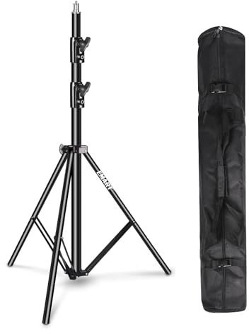 EMART Lichtstativ Heavy Duty 2,6 m, Aluminium Light Stand mit 1/4-Gewinde, Max. Belastbarkeit 10 kg für Fotografische Beleuchtung, Softboxen, Blitzlicht