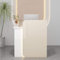 Bürotheke Rezeption Tisch,Messetheke Stehpult,Laden-Theke Verkaufstheke,Empfangstheke mit Schubladen,Zeitgenössischer Empfangsschreibtisch,for Corporate Halls Hotel Receptions.(Color:Milky white,Size: