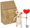 Sew Heart Felt | Happy Heart Balloon Mouse | Organic Wool Home Decor | Fair Trade Plush Animal Ornament | Gift for Any Occasion | Perfect for New Spaces & Home Accessories
