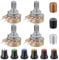 ALLECIN 20 Stück 100K Ohm B100K Potentiometer Mono Linear WH148 Drehpotentiometer 3 Klemmen B Typ Lineares Taper Einzelpotentiometer Variable Widerstände mit Muttern und Unterlegscheibe und Knopf