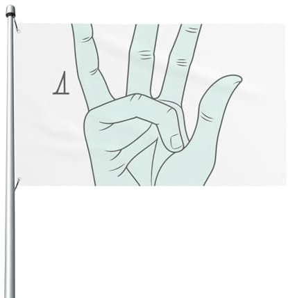 Flagge 90 x 152 cm Banner Dekoration Outdoor Flagge Zeichen Sprache Alphabet Flagge 200D schwere Willkommensflaggen Polyester Banner Hof große Flaggen für Innen- und Außendekoration