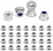 AMONENZ Tuercas M5, 40 Piezas Acero Inoxidable brida tuercas autoblocantes, Nylon Antiaflojamiento Tuercas de seguridad, para Reparación Hogar, Fabricación Muebles, Industria Automotriz, Máquinas