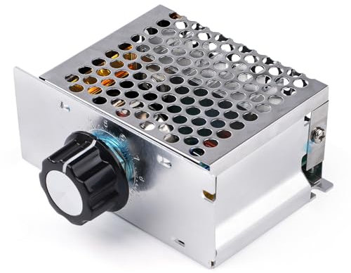 Jadeshay Drehzahlregler 230V, 4000W SCR Elektronischer Spannungsregler Motordrehzahlregler 35A 220V AC Motor Drehzahlregler Dimmer Motor Speed Controller mit Gehäuse