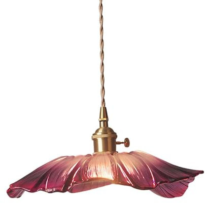 MagiDeal Lampada a sospensione a forma di fiore, decorativa, creativa, robusta, a LED, per comodino, bancone da bar, L Violet