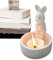 Hasen Kerzenhalter, Cartoon Hasen Keramik Kerzenhalter, Teelichthalter In Hasenform, Niedlicher Lichthalter, Dekoration Für Das Wohnzimmer, Keramik, Geschenke Für Kaninchenliebhaber