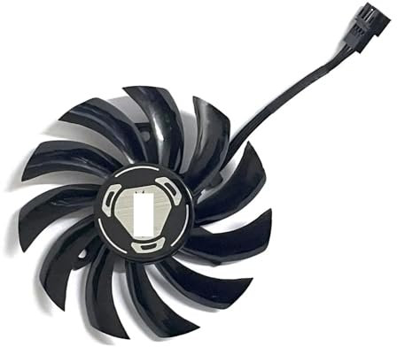 QKFTCSDW 3FAN 4PIN 75MM XFX RX 590 GPU-Lüfter kompatibel mit XFX RX590 GME 8G Outre Graphics Cooling Fan T128010SU PLD10010S12HH(1 Fan)