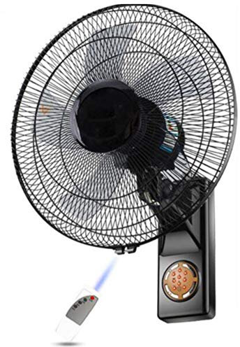 OLSKFUH Ventilador De Pared | Oscilante/Giratorio | 3 Velocidades | Inclinación Ajustable | Motor Silencioso De 60 W | con Cable De Extensión De 3 M,Remote Control-16inch