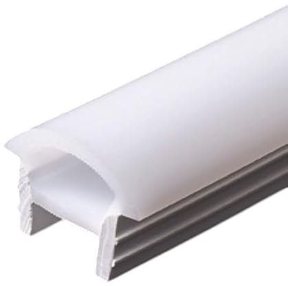 Jandei Gaine flexible en silicone - 5 m - Pour bandes LED - Forme semi-circulaire - IP20 - Pour l'intérieur (20 mm x 20 mm)