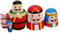 RORPOIR 1 Satz Nussknacker Matrjoschka Weihnachtsmann Puppenzubehör Wiedergeborene Puppe Miniatur Plüsch Figuren Bausätze Nistpuppen Für Tiere Zubehör Für Babypuppen Holz