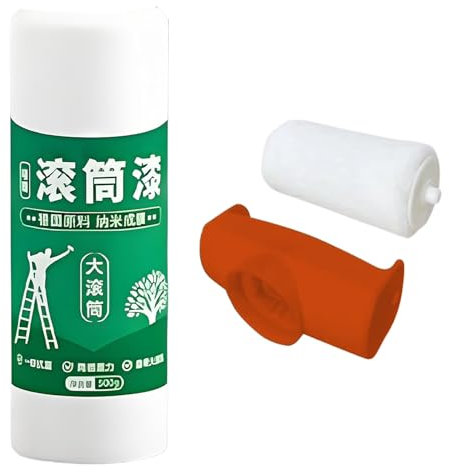 Dtaigou Pintura blanca para pared, cepillo de rodillo para pintar paredes, resistente a la fricción, mejora del hogar para baño, cocina, interior y exterior