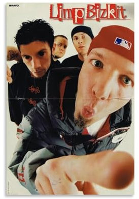 JIWEUQWENN Limp Bizkit Poster, Vintage-Wandkunst, Leinwand, ästhetische Poster, Musik und Filme, Dekor, Gemälde für Wohnzimmer, Schlafzimmer, 30 x 45 cm, ungerahmter Stil