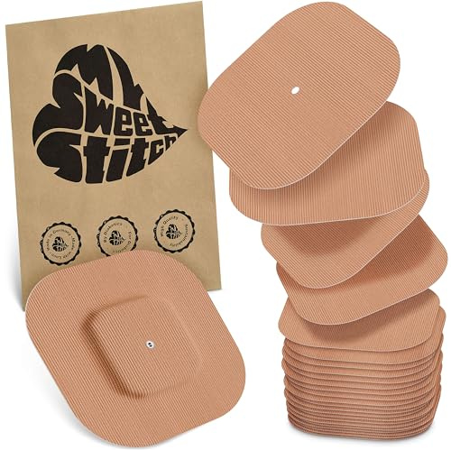 MySweetStitch – 10–25× Cerotto Simplera quadrato, overpatch 70 mm, delicato sulla pelle, impermeabile e traspirante (Beige, 25)