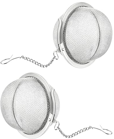 2 pcs Tea Strainers, Tea Infuser, Mini Sieve Infuser, Stainless Steel Coffee Filter with Extended - Durable, Stylish, Easy Clean